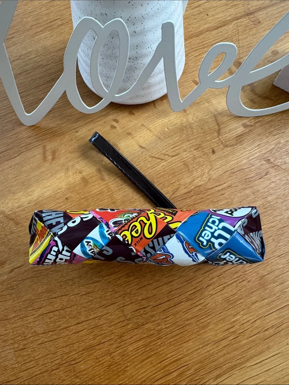 Candy Wrapper Patchwork Wristlet